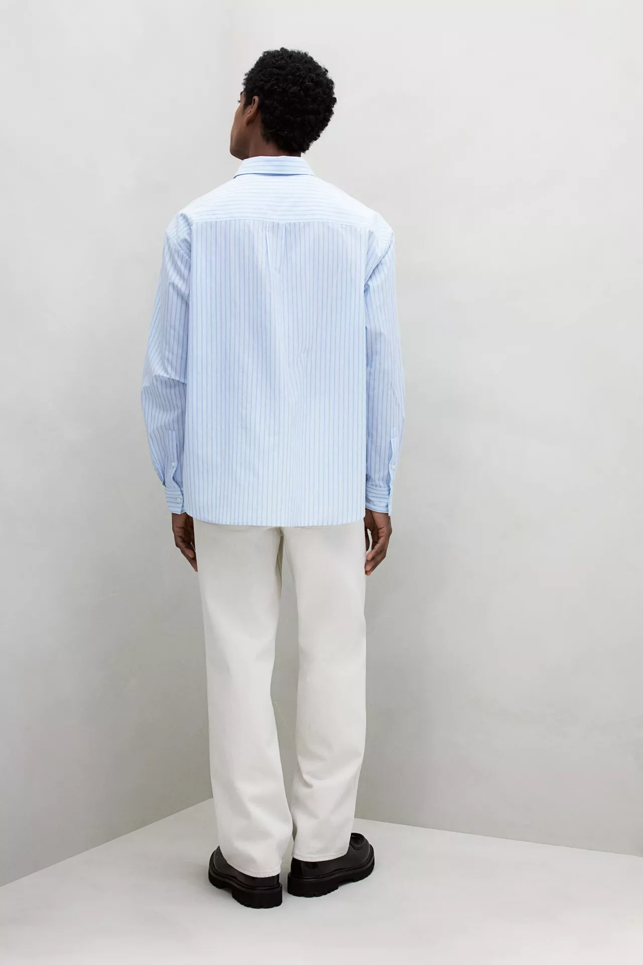 Camisa Celeste rallas